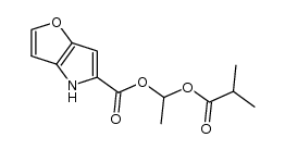 1-(isobutyryloxy)ethyl 4H-furo[3,2-b]pyrrole-5-carboxylate结构式