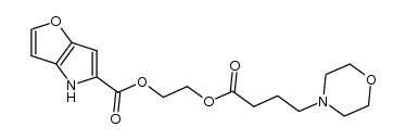 2-(4-morpholinobutanoyloxy)ethyl 4H-furo[3,2-b]pyrrole-5-carboxylate结构式