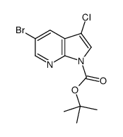 2-Methyl-2-propanyl 5-bromo-3-chloro-1H-pyrrolo[2,3-b]pyridine-1- carboxylate结构式