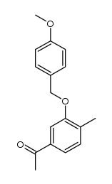 1-[3-(4-methoxybenzyloxy)-4-methylphenyl]ethanone结构式