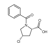 (2S,4S)-1-benzoyl-4-chloropyrrolidine-2-carboxylic acid结构式