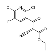 ethyl 2-diazo-2-(2,6-dichloro-5-fluoronicotinoyl)acetate结构式
