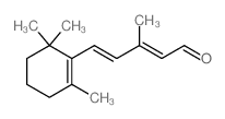 3-甲基-5-(2,6,6-三甲基-1-环己烯-1-基)-2,4-戊二烯醛结构式