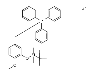 [3-[(tert-butyldimethylsilyl)oxy]-4-methoxybenzyl]triphenylphosphonium bromide结构式