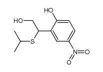 2-[2-hydroxy-1-(isopropylthio)ethyl]-4-nitrophenol结构式