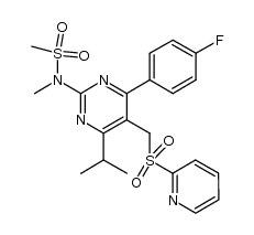 N-[4-(4-fIuoro-phenyl)-6-isopropyI-5-(pyridine-2-sulfonyImethyl)-pyrimidin-2-yl]-N-methyI-methanesuIfonamide结构式