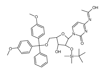 N-(1-((2r,3r,4r,5r)-5-((双(4-甲氧基苯基)(苯基)甲氧基)甲基)-3-((叔丁基二甲基甲硅烷基)氧基)-4-羟基四氢呋喃-2-基)-2-氧代-1,2-二氢嘧啶-4-基)乙酰胺结构式