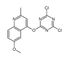 4-[(4,6-dichloro-1,3,5-triazin-2-yl)oxy]-6-methoxy-2-methylquinoline结构式