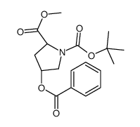 (2S,4R)-BOC-4-苯甲酰氧基脯氨酸甲酯结构式