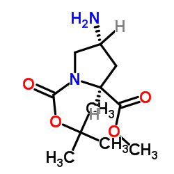 N-Boc-反式-4-氨基-L-脯氨酸甲酯结构式