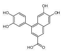 4-(3,4-dihydroxyphenyl)-6,7-dihydroxynaphthalene-2-carboxylic acid结构式