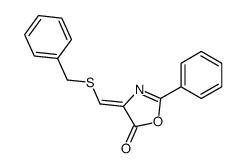 4-(benzylsulfanylmethylidene)-2-phenyl-1,3-oxazol-5-one结构式
