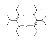 copper(I) N',N″-diisopropyl-N,N-dimethyl guanidinate结构式
