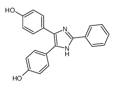 4-[4-(4-hydroxyphenyl)-2-phenyl-1H-imidazol-5-yl]phenol结构式