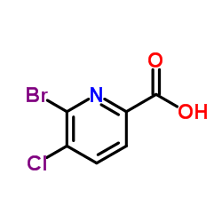 6-Bromo-5-chloropicolinic acid结构式