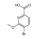 5-溴-6-甲氧基吡啶-2-羧酸结构式