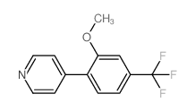 4-[2-methoxy-4-(trifluoromethyl)phenyl]pyridine结构式