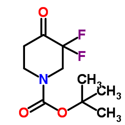 3,3-二氟-4-氧代哌啶-1-羧酸叔丁酯 水合物结构式