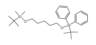 1-(tert-butyldiphenylsilanyloxy)-5-(tert-butyldimethylsilanyloxy)pentane结构式