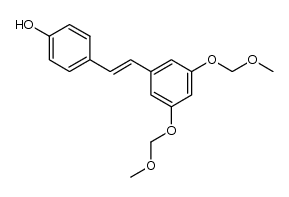 (E)-4-(3,5-bis(methoxymethoxy)styryl)phenol结构式