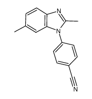 4-(2,6-dimethylbenzimidazol-1-yl)benzonitrile结构式