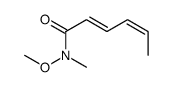 N-methoxy-N-methylhexa-2,4-dienamide结构式