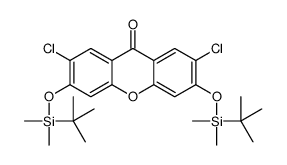 3,6-Bis[[(tert-Butyldimethylsilyl]oxy]- 9H-xanthen-9-one结构式