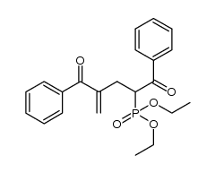 diethyl 4-benzoyl-1-oxo-1-phenylpent-4-en-2-yl phosphonate结构式