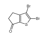 2,3-dibromo-4H-cyclopenta[b]thiophen-6(5H)-one结构式