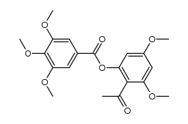 3,4,5-trimethoxy-benzoic acid-(2-acetyl-3,5-dimethoxy-phenyl ester)结构式