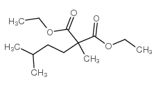 2-异戊烷基-2-甲基丙二酸二乙酯结构式