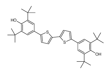 2,6-ditert-butyl-4-[5-[5-(3,5-ditert-butyl-4-hydroxyphenyl)thiophen-2-yl]thiophen-2-yl]phenol结构式
