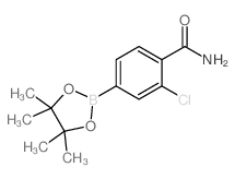 4-氨基甲酰-3-氯苯硼酸频那醇酯结构式