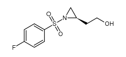 2-[(2R)-1-[(4-fluorophenyl)sulfonyl]aziridin-2-yl]ethanol结构式