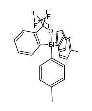 3,3-bis(trifluoromethyl)-1,1,1-tris(p-methylphenyl)-3H-2,1-benzoxabismole结构式