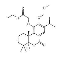 ethyl 2-(((4bS,8aS)-2-isopropyl-3-(methoxymethoxy)-4b,8,8-trimethyl-10-oxo-4b,5,6,7,8,8a,9,10-octahydrophenanthren-4-yl)oxy)acetate结构式