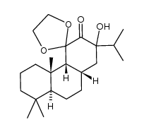 (4a'R,4b'S,8a'S,10a'S)-2'-hydroxy-2'-isopropyl-4b',8',8'-trimethyldecahydro-1'H-spiro[[1,3]dioxolane-2,4'-phenanthren]-3'(2'H)-one结构式