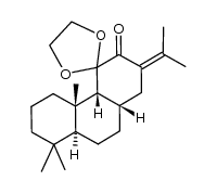 11,11-ethylenedioxy-9&beta;H-abieta-13(15)-en-12-one结构式