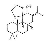 (3R,4aR,4bS,8aS,10aS)-4b,8,8-trimethyl-2-(propan-2-ylidene)dodecahydro-1H-spiro[phenanthrene-4,2'-[1,3]dioxolan]-3-ol结构式