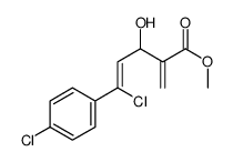 (Z)-5-氯-5-(4-氯苯基)-3-羟基-2-亚甲基-4-戊二酸甲酯结构式