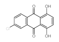 9,10-Anthracenedione,6-chloro-1,4-dihydroxy-结构式