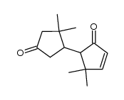5,5,5',5'-tetramethyl-[1,1'-bi(cyclopentan)]-3-ene-2,3'-dione结构式