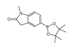 1-Methyl-5-(4,4,5,5-tetramethyl-1,3,2-dioxaborolan-2-yl)indolin-2-one结构式