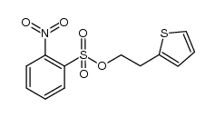 2-(thiophen-2-yl)ethyl 2-nitrobenzene-1-sulfonate结构式