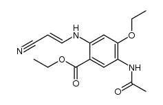 ethyl 2-[(2-cyanovinyl)amino]-4-ethoxy-5-acetylamidobenzoate结构式