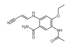 2-[(2-Cyanovinyl)amino]-4-ethoxy-5-acetylamido benzoylamide结构式