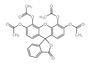 (4',5',6'-triacetyloxy-3-oxospiro[2-benzofuran-1,9'-xanthene]-3'-yl) acetate结构式