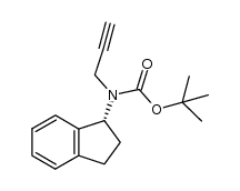 (R)-tert-butyl 2,3-dihydro-1H-inden-1-yl(prop-2-ynyl)carbamate结构式