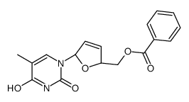 5’-苯甲酰基-2’,3’-二脱氢-3’-脱氧胸腺嘧啶结构式