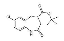 tert-butyl 7-chloro-2-oxo-3,5-dihydro-1H-1,4-benzodiazepine-4-carboxylate结构式